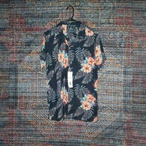 MBX mens colorful floral ferns Hawaiian button shirt M NWT